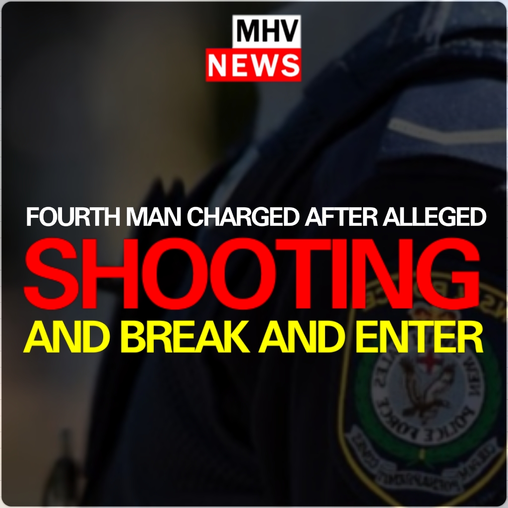 Read more about the article FOURTH MAN CHARGED OVER NEWCASTLE SHOOTING AND BREAK AN ENTER