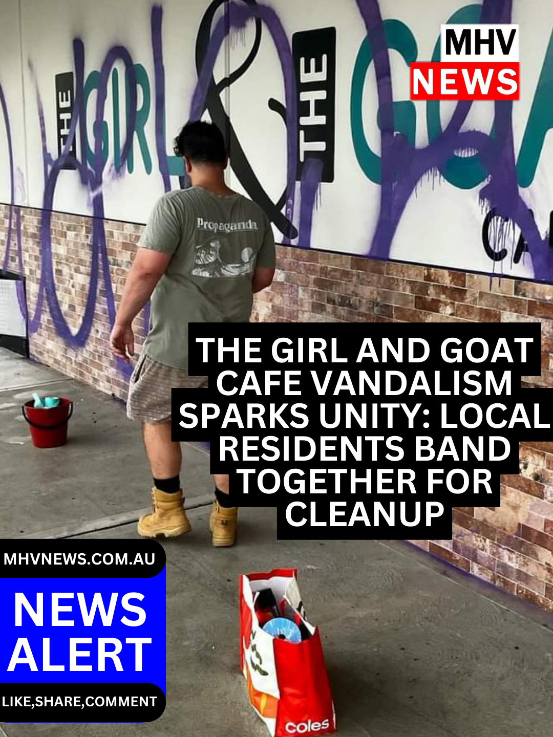 Read more about the article Girl and Goat Cafe Vandalism Sparks Unity, Local Residents Band Together for Cleanup