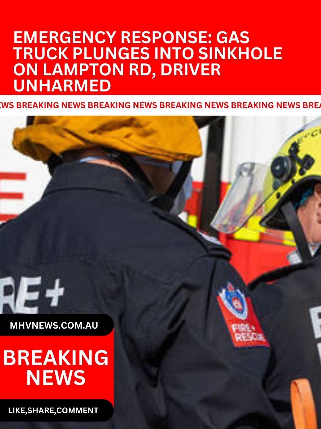 Read more about the article Emergency Response: Gas Truck Closplase into Sinkhole on Lambton Rd, Driver Unharmed