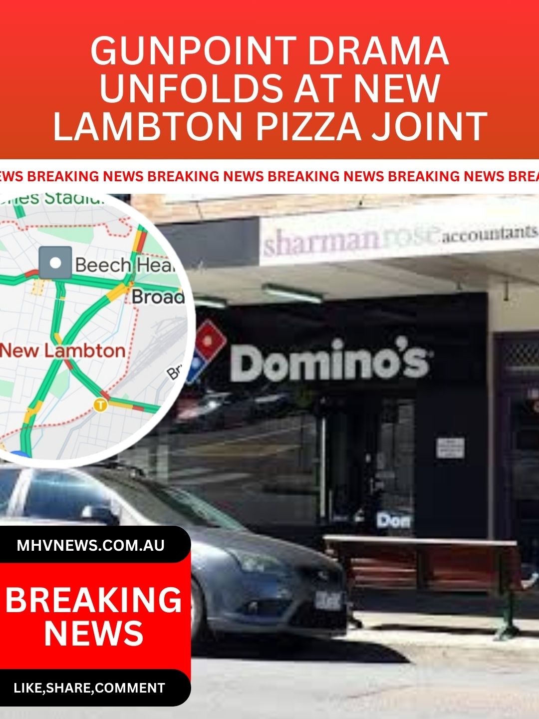 You are currently viewing Gunpoint Drama Unfolds at New Lambton Pizza Joint