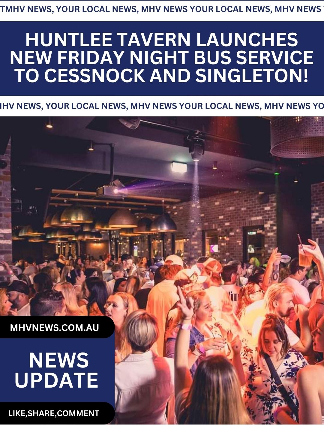 Read more about the article Huntlee Tavern Launches New Friday Night Bus Service to Cessnock and Singleton!