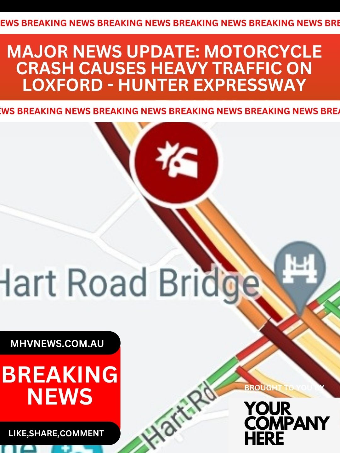 You are currently viewing Major News Update: Motorcycle Crash Causes Heavy Traffic on Loxford – Hunter Expressway