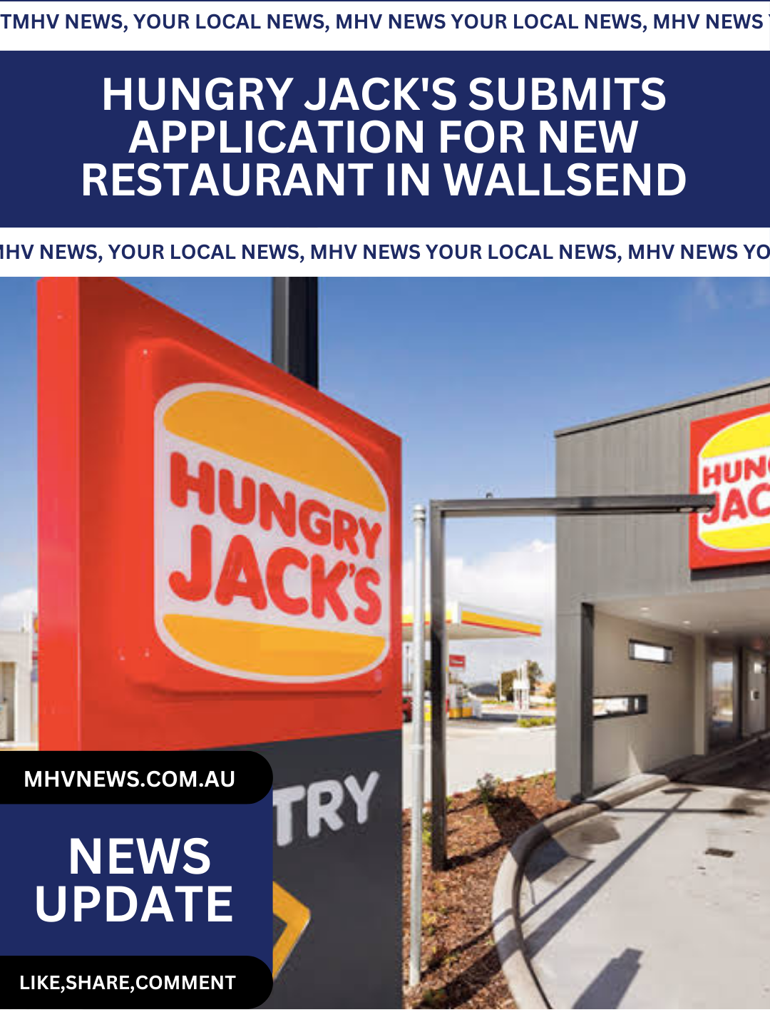 Read more about the article Hungry Jack’s Submits Application for New Restaurant in Wallsend