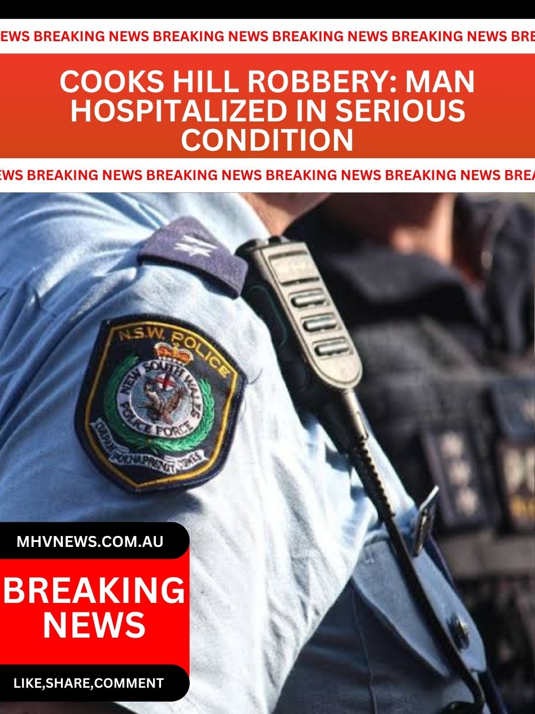 Read more about the article Cooks Hill Robbery: Man Hospitalized in Serious Condition