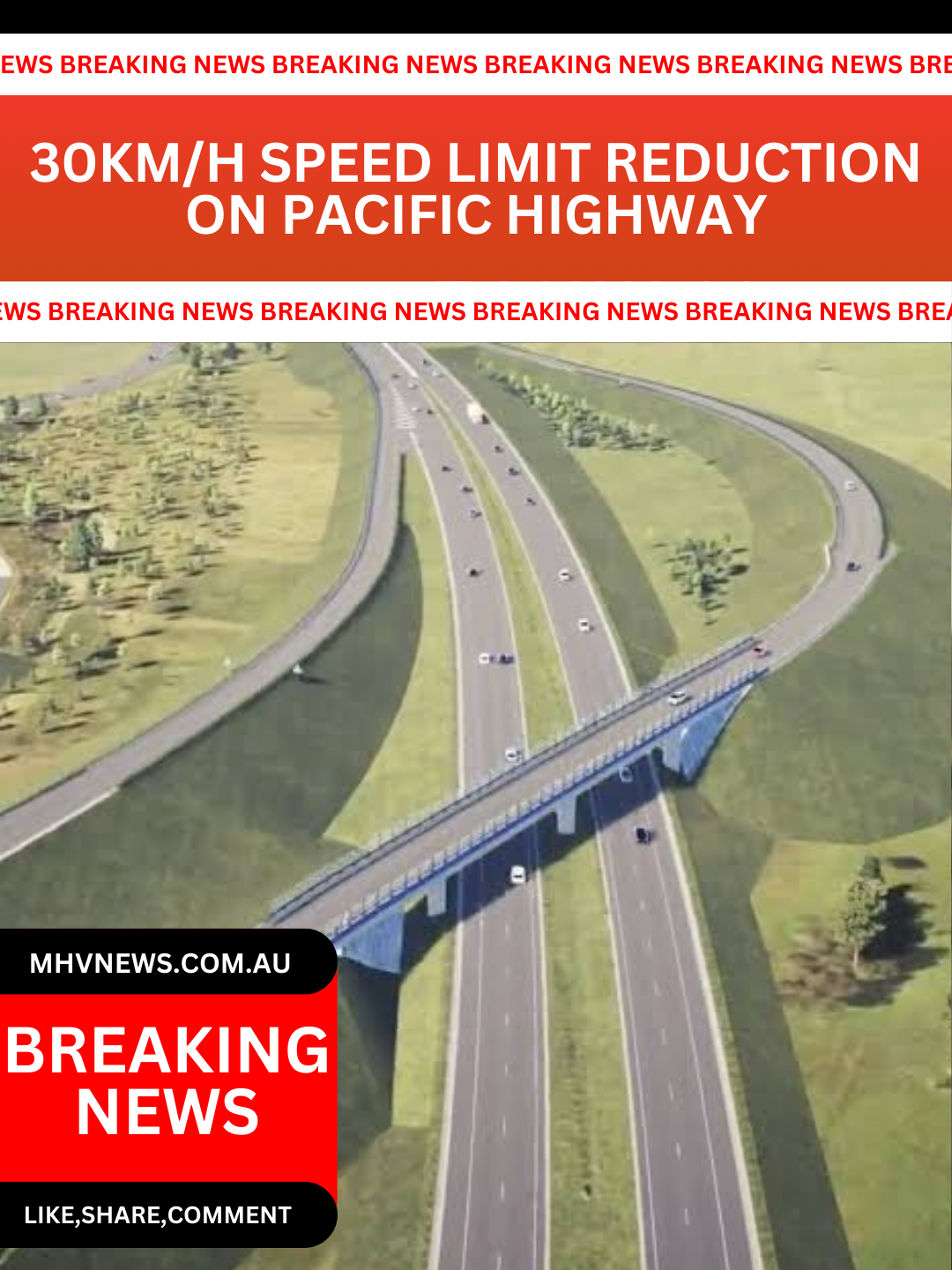 Read more about the article 30km/h Speed Limit Reduction on Pacific Highway
