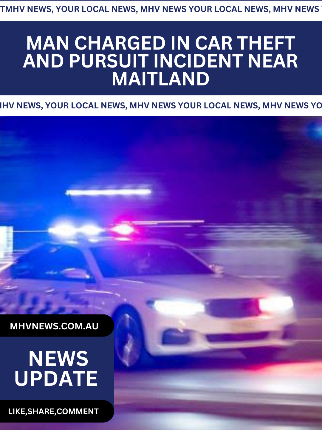 You are currently viewing Man Charged in Car Theft and Pursuit Incident Near Maitland
