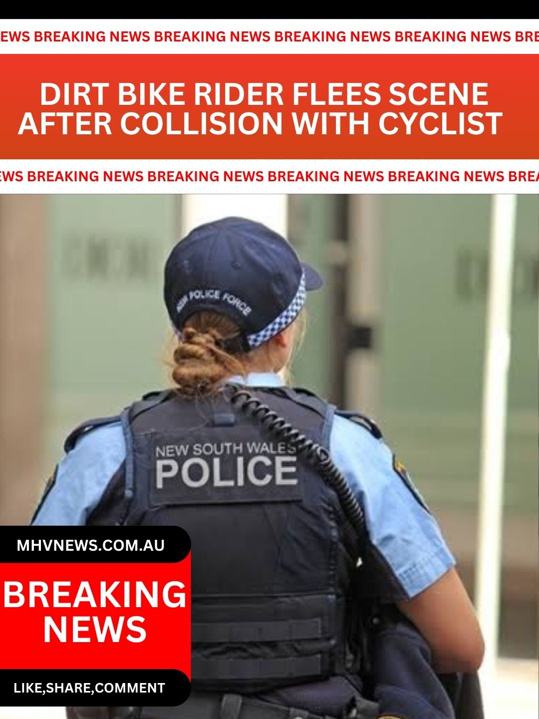 Read more about the article Dirt Bike Rider Flees Scene After Collision with Cyclist