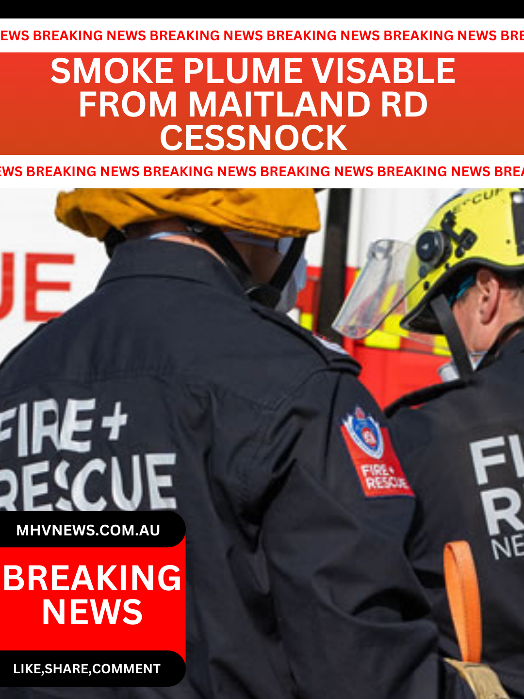 Read more about the article SMOKE PLUME VISABLE FROM MAITLAND RD CESSNOCK