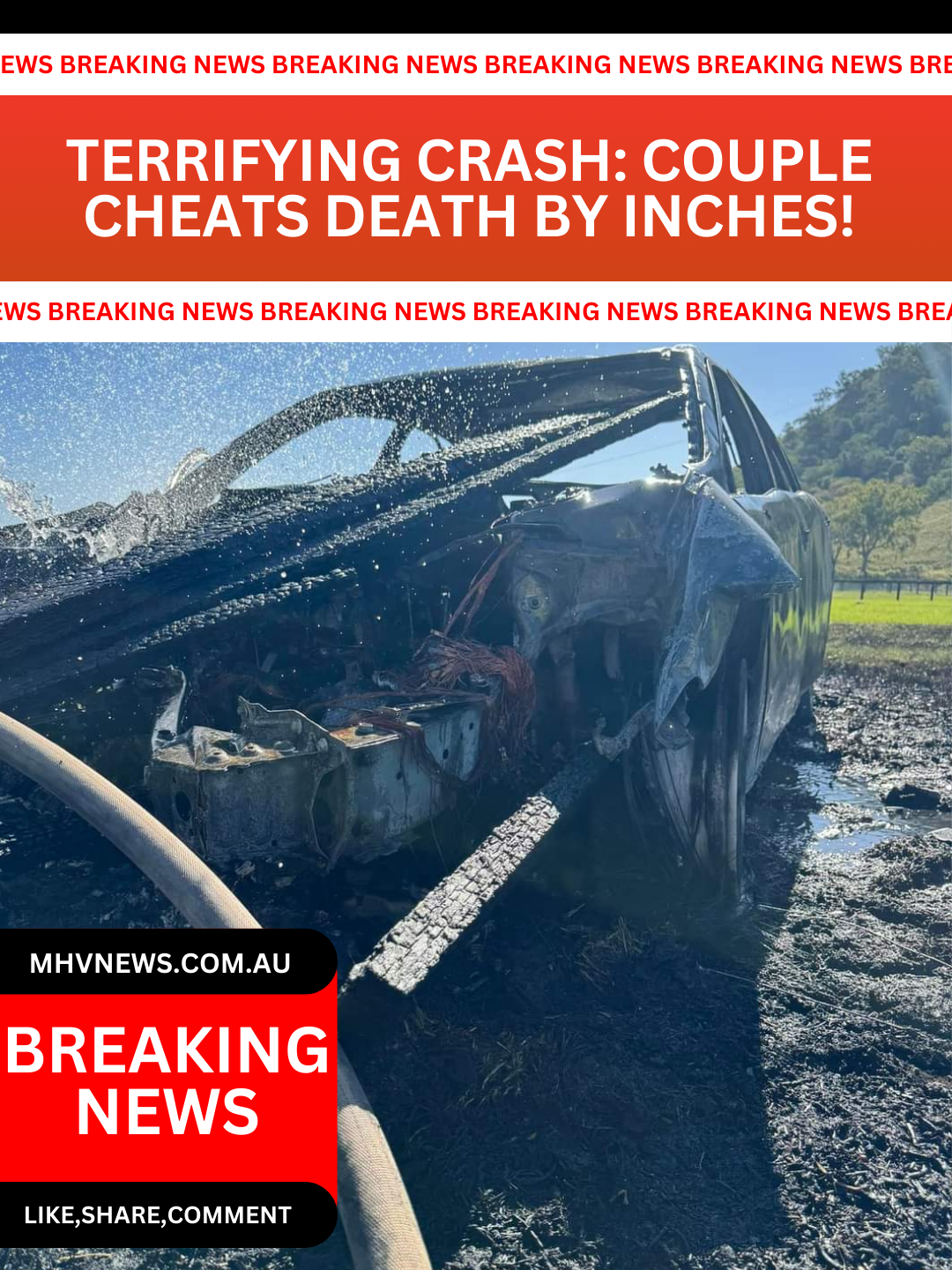 Read more about the article Terrifying Crash: Couple Cheats Death by Inches!