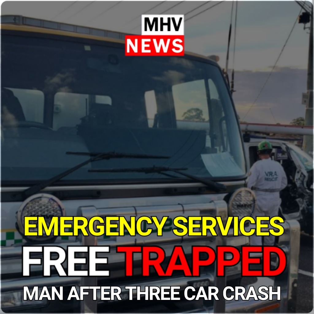 Read more about the article EMERGENCY SERVICES FREE MAN TRAPPED AFTER THREE CAR SMASH – HEDDON GRETA