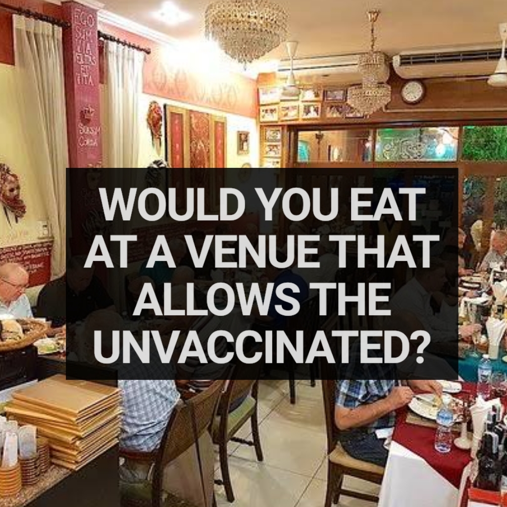 You are currently viewing Would you eat at a venue that allows the unvaccinated?