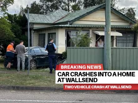 You are currently viewing Car crashes in a house at Wallsend