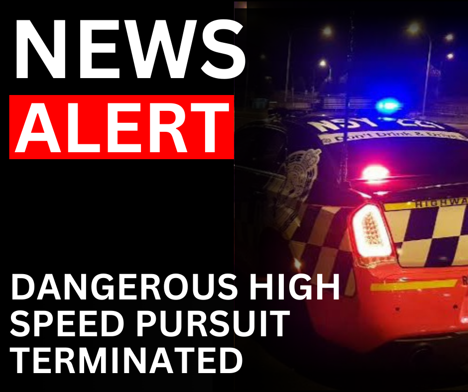 Read more about the article DANGEROUS HIGH SPEED PURSUIT TERMINATED