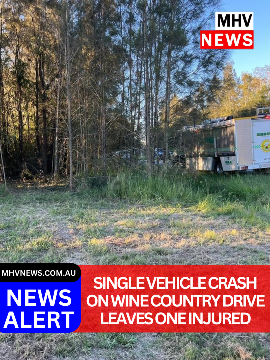 Read more about the article Breaking News: Single Vehicle Crash on Wine Country Drive Leaves One Injured
