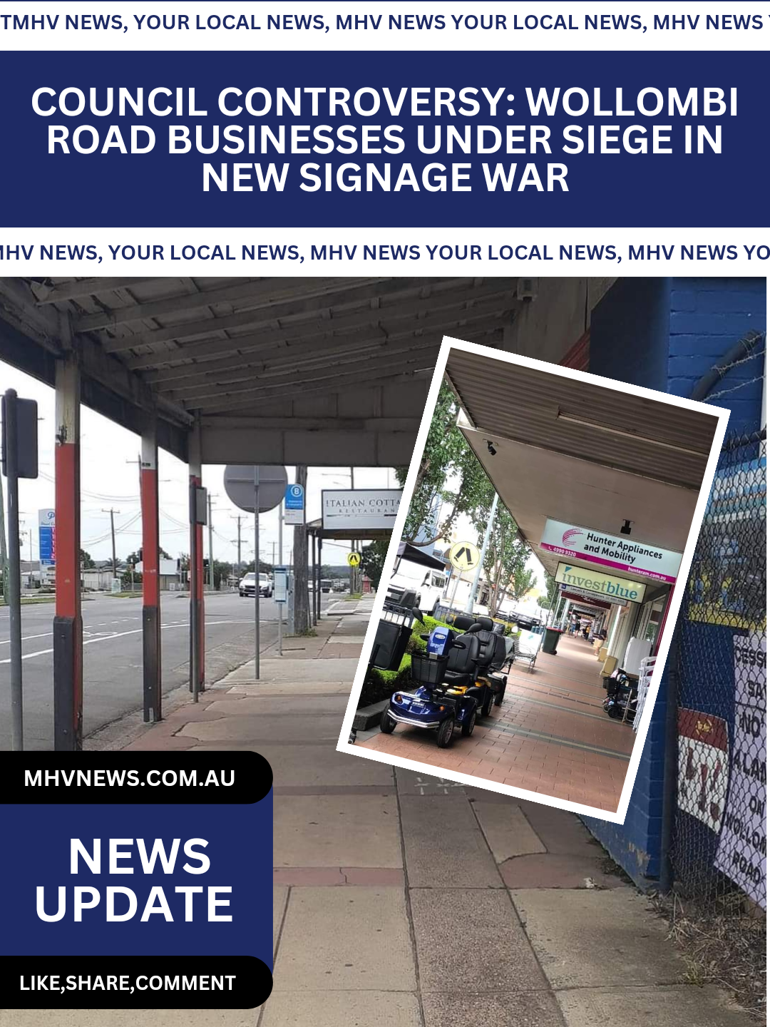 You are currently viewing Council Controversy: Wollombi Road Businesses Under Siege in New Signage War