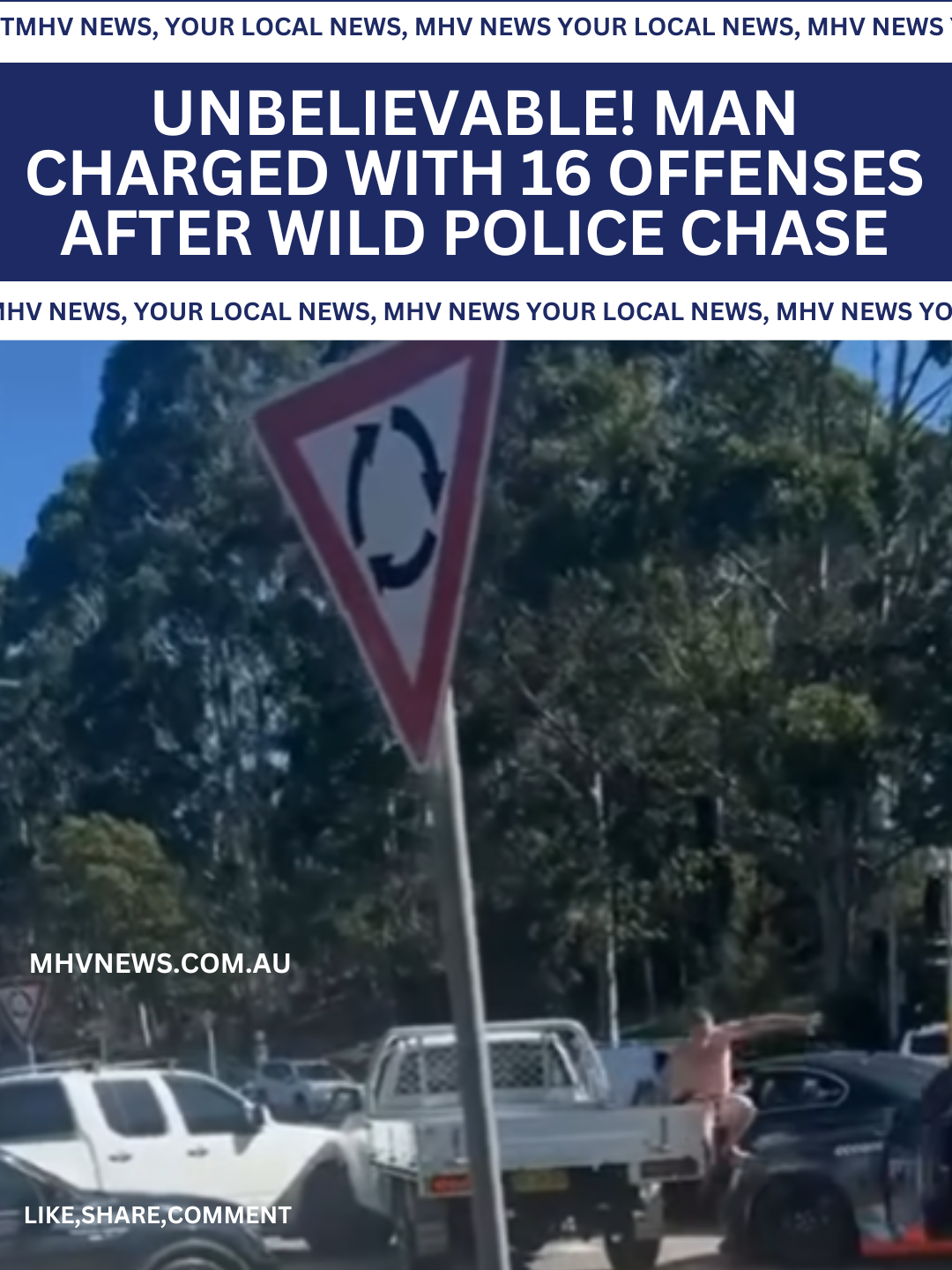 Read more about the article Unbelievable! Man charged with 16 offenses after wild police chase