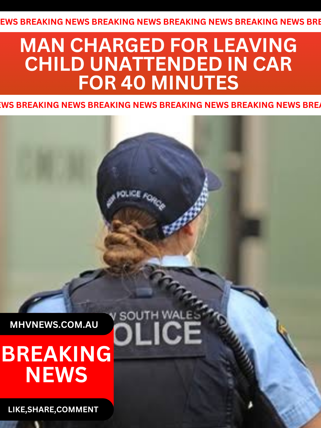 Read more about the article Man Charged for Leaving Child Unattended in Car for 40 Minutes