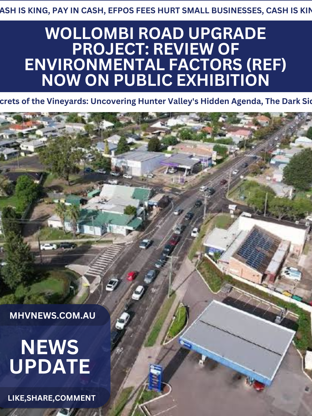 Read more about the article Wollombi Road Upgrade Project: Review of Environmental Factors (REF) Now on Public Exhibition