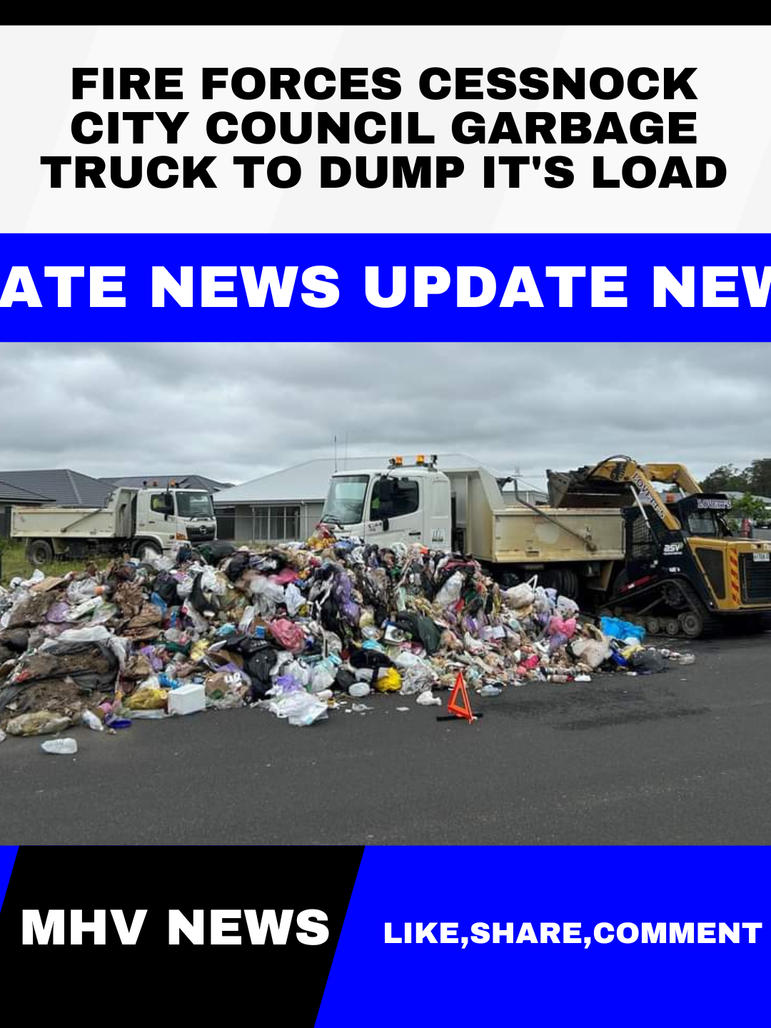 Read more about the article Fire Forces Cessnock City Council Garbage Truck to Dump Its Load