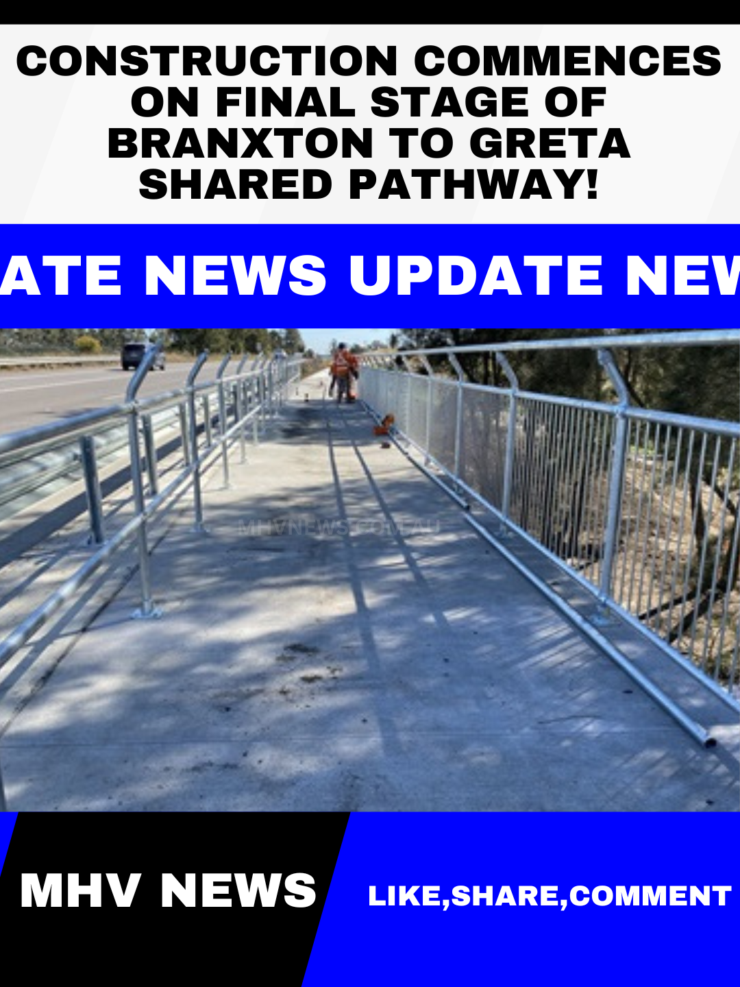 Read more about the article Construction commences on final stage of Branxton to Greta Shared Pathway