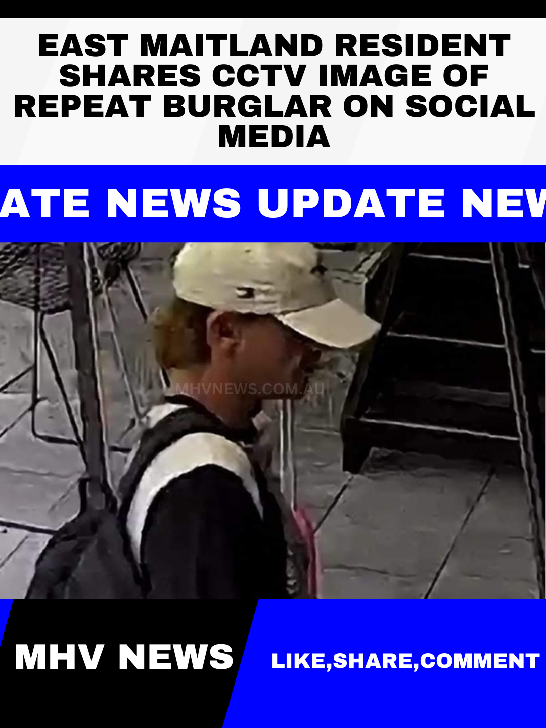 You are currently viewing East Maitland Resident Shares CCTV Image of Repeat Burglar on Social Media