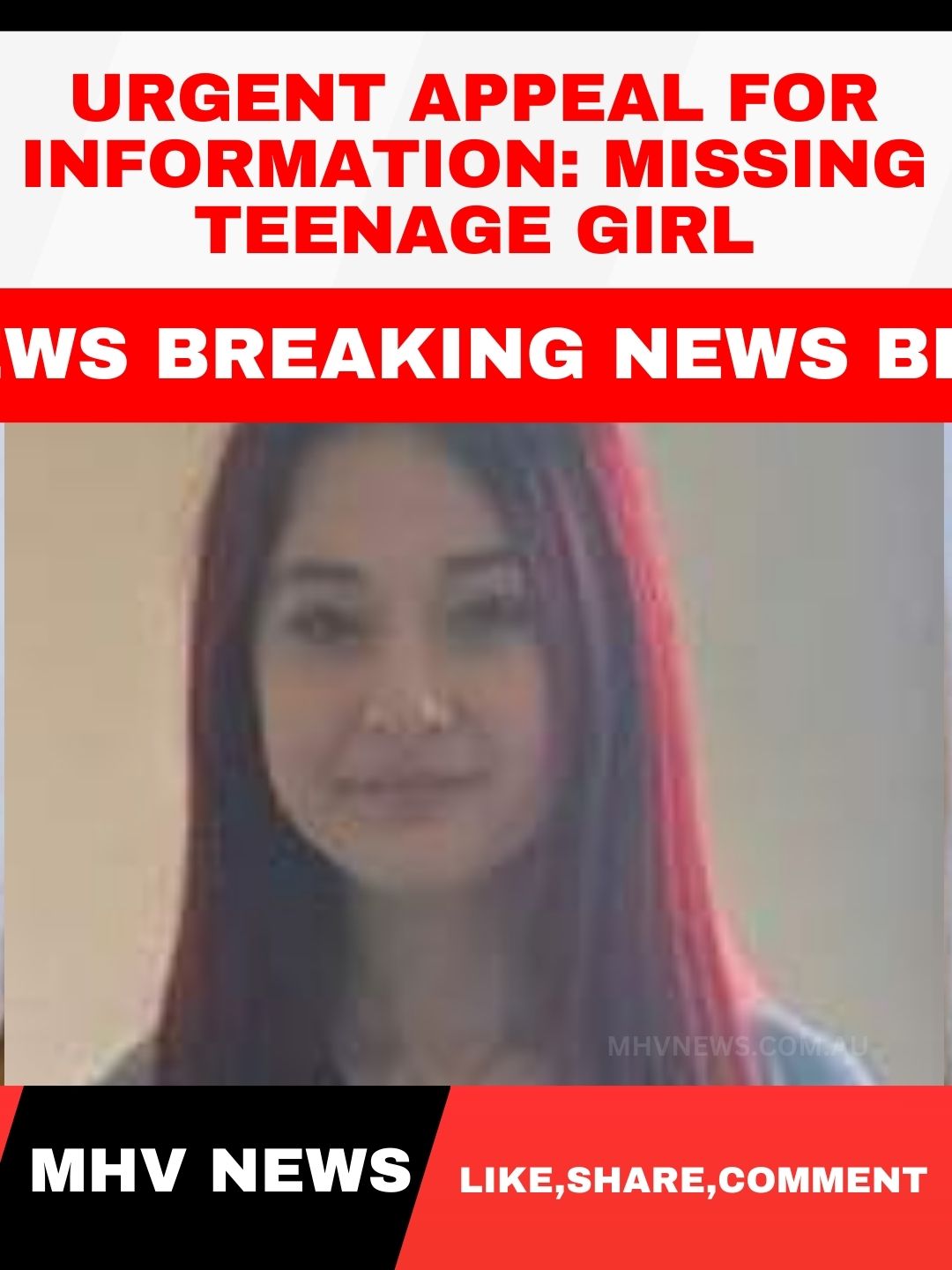 Read more about the article Urgent Appeal for Information: Missing Teenage Girl