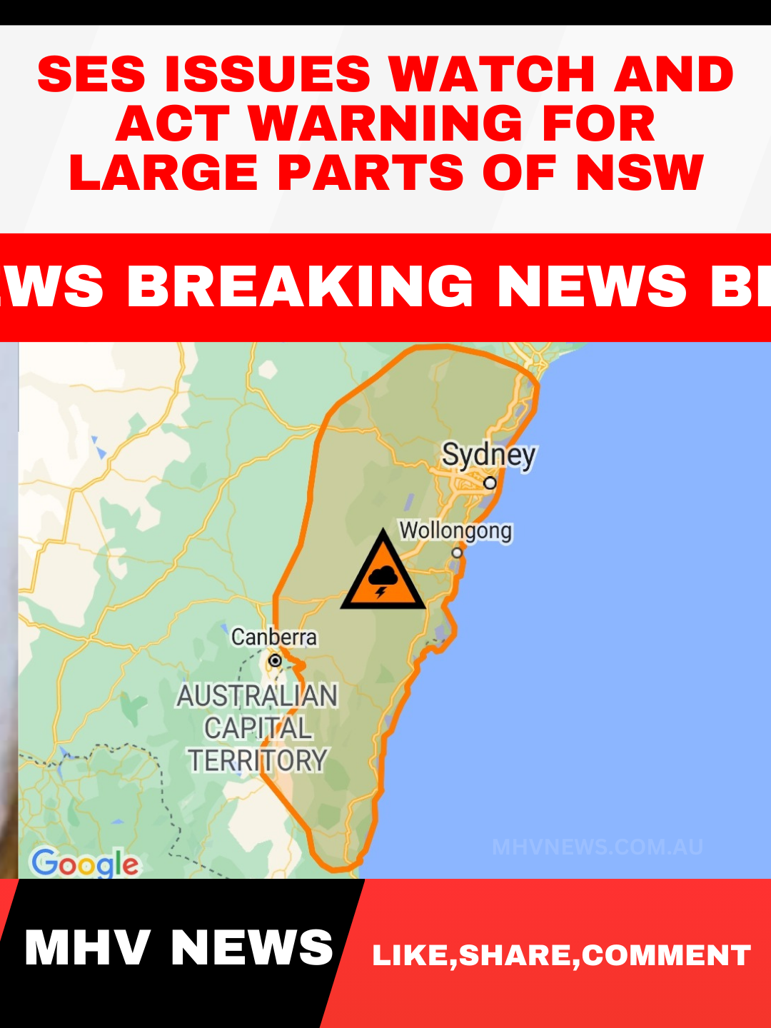 Read more about the article SES ISSUES WATCH AND ACT WARNING FOR LARGE PARTS OF NSW