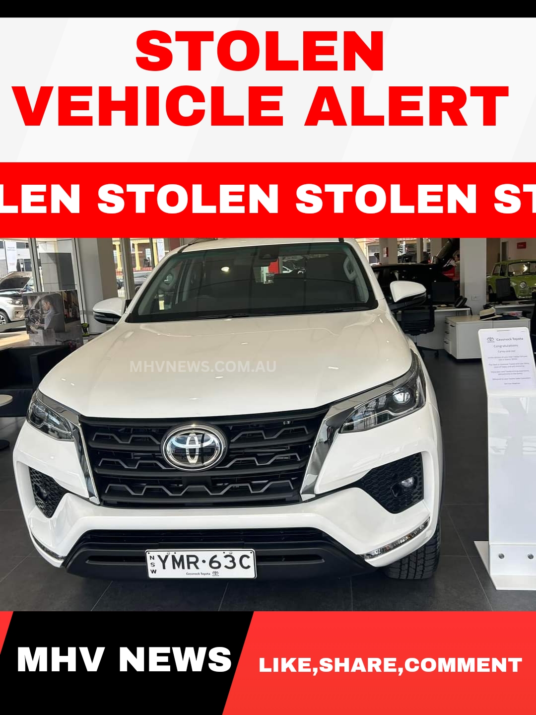 Read more about the article Local News Update: Stolen Vehicle Alert