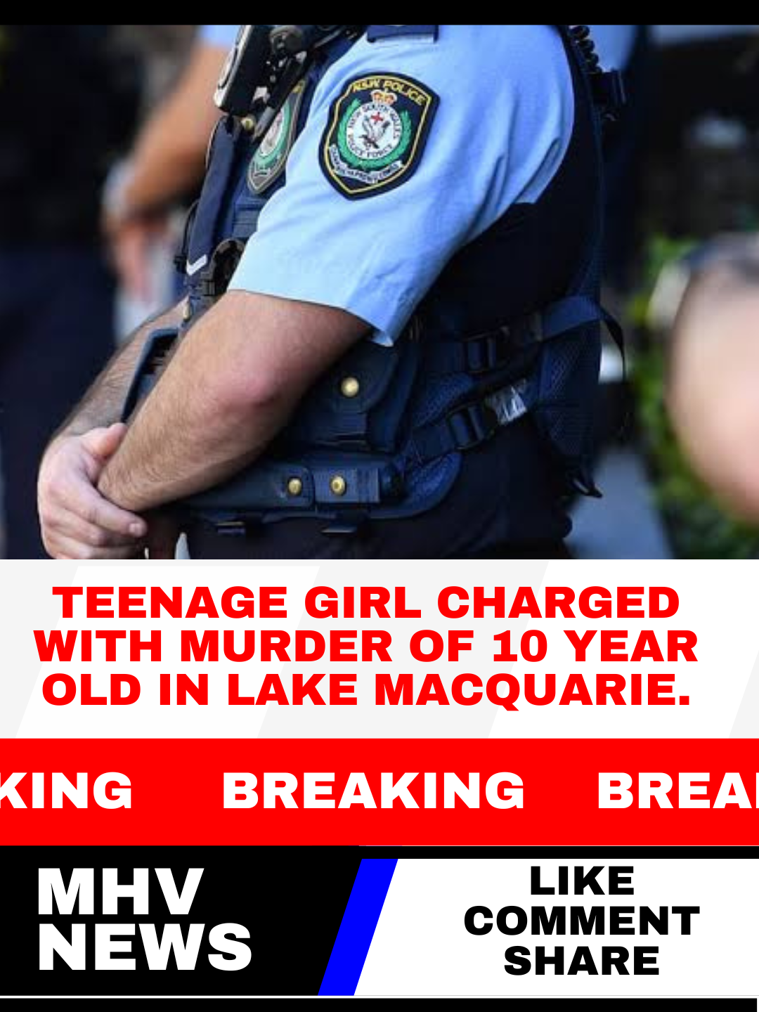 Read more about the article Teenage Girl Charged with Murder of 10 Year Old in Lake Macquarie.