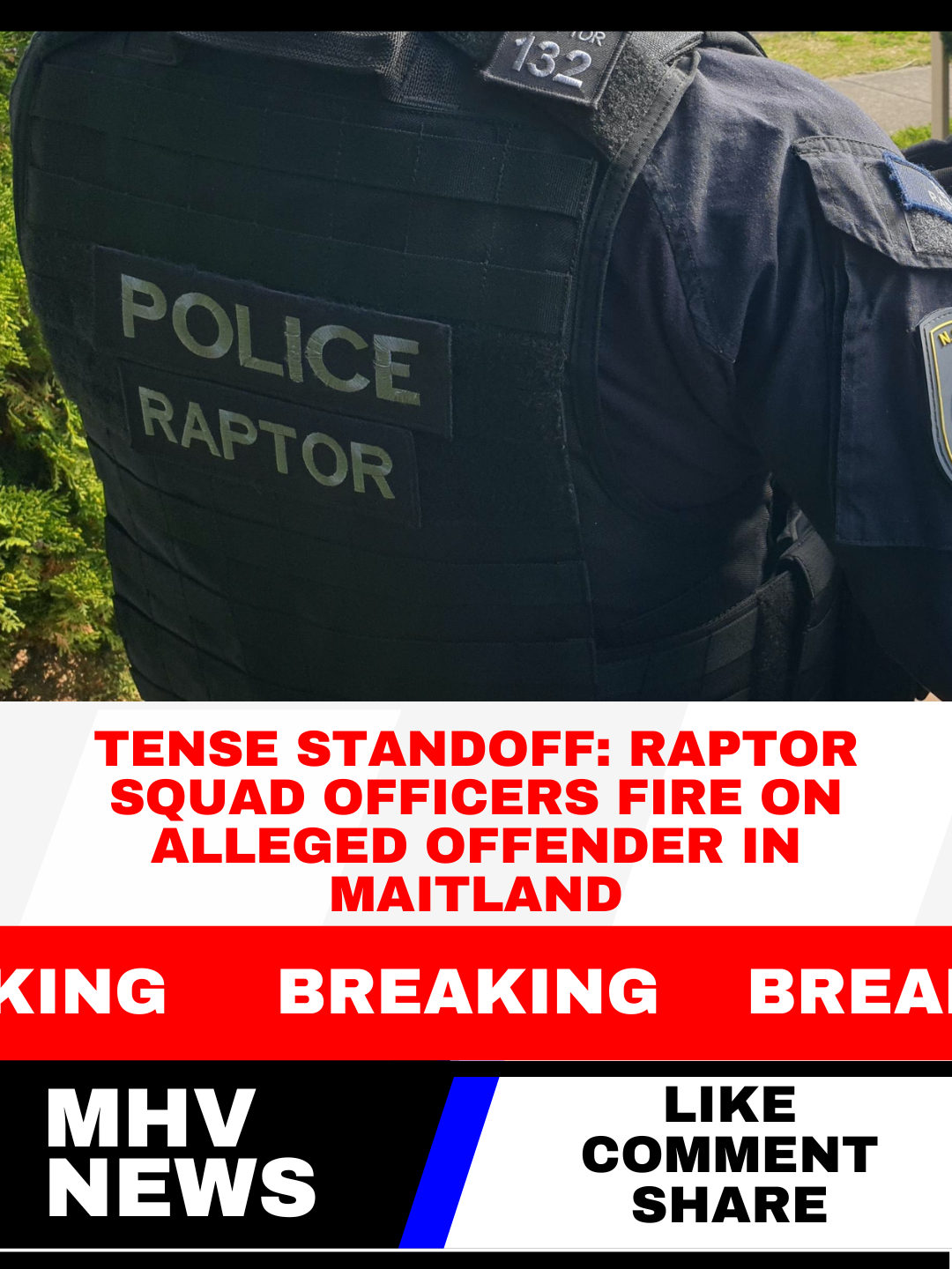 Read more about the article Tense Standoff: Raptor Squad Officers Fire on Alleged Offender in Maitland