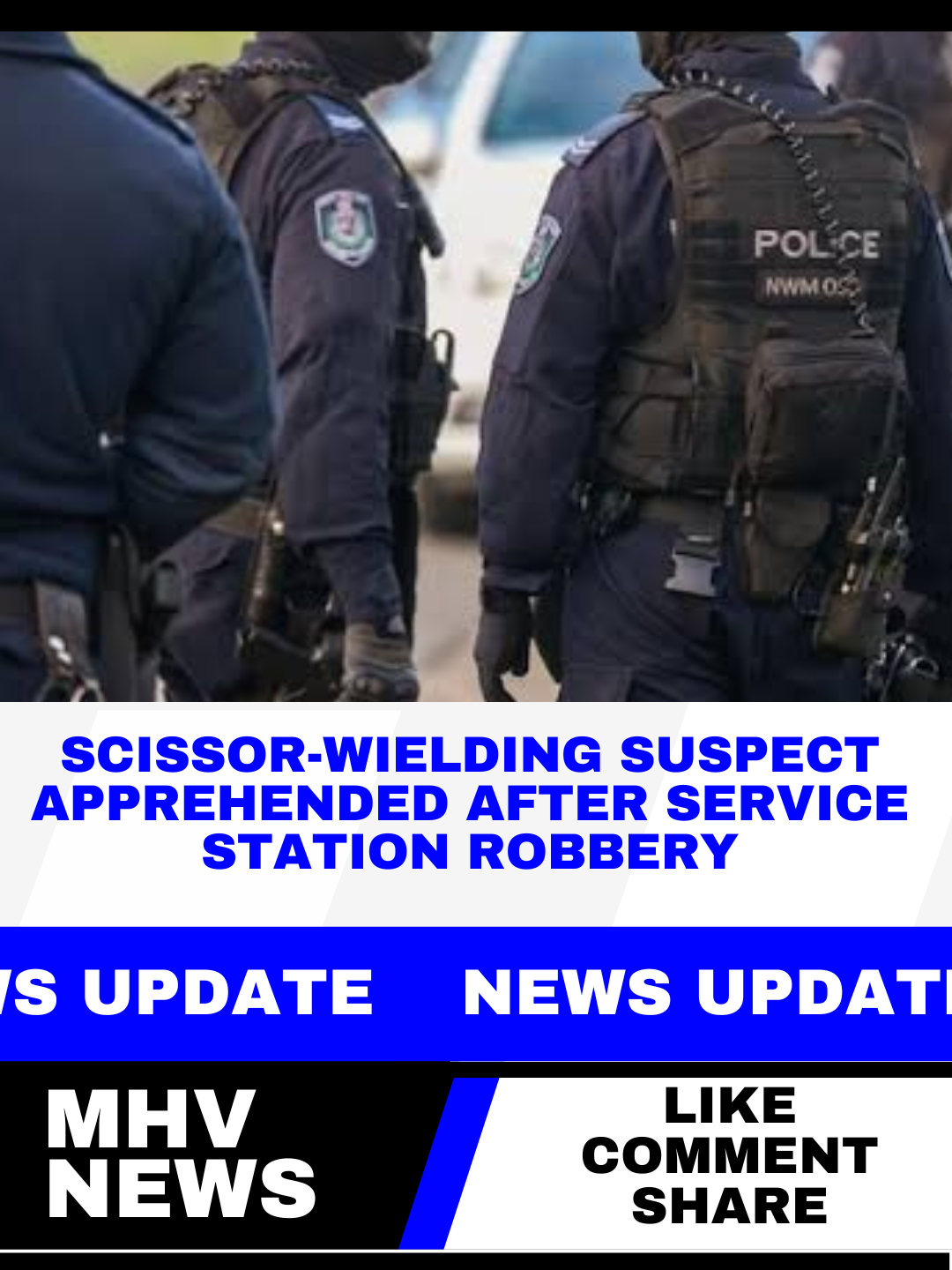 Read more about the article Scissor-Wielding Suspect Apprehended After Service Station Robbery