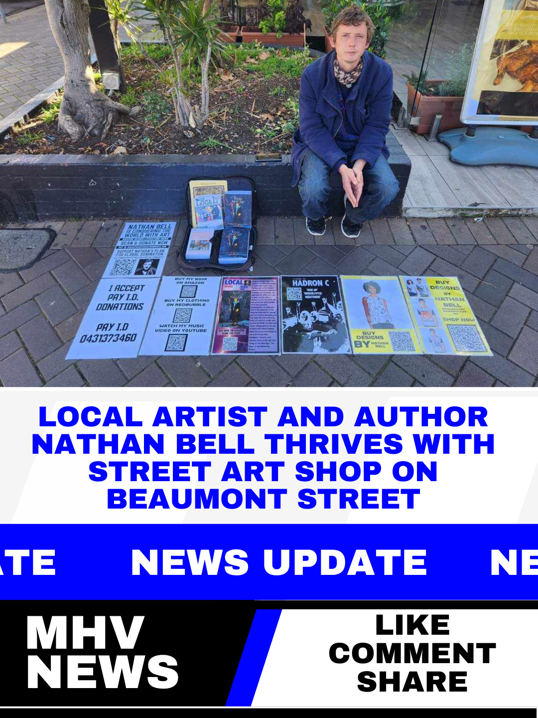 Local Artist and Author Nathan Bell Thrives with Street Art Shop on Beaumont Street
