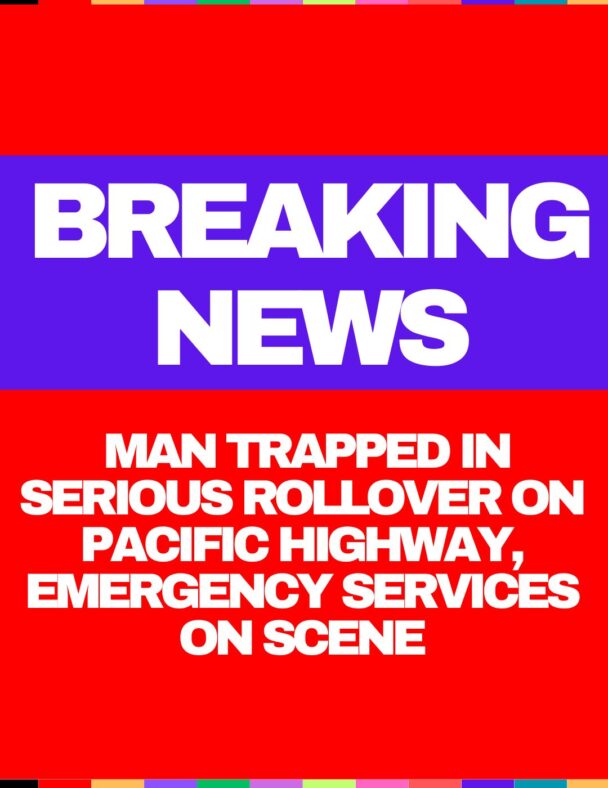 Breaking News: Man Trapped in Serious Rollover on Pacific Highway, Emergency Services on Scene