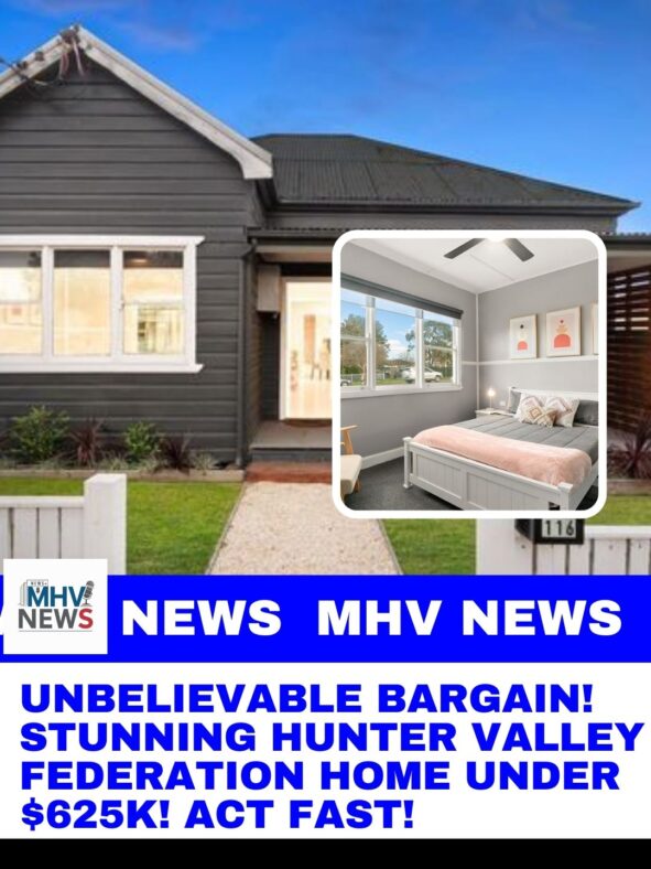 Unbelievable Bargain! Stunning Hunter Valley Federation Home Under $625K! Act Fast!