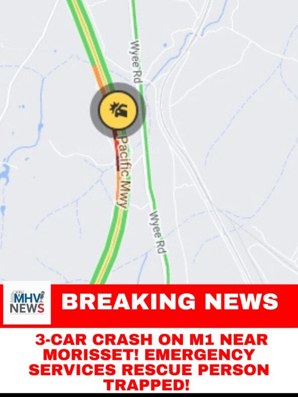 3-Car Crash on M1 Near Morisset! Emergency Services Rescue Person Trapped!